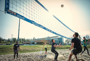 Beach volleyball courts