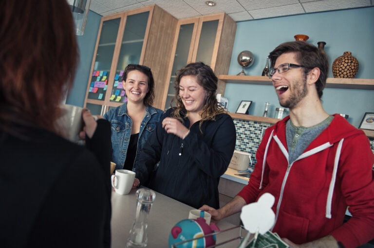 International students chatting