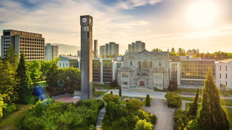 UBC Vancouver landing page