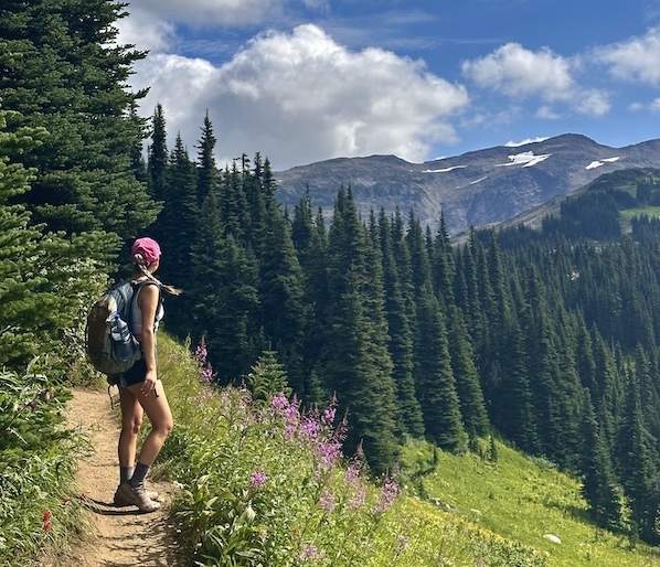 Sofia hiking around Vancouver