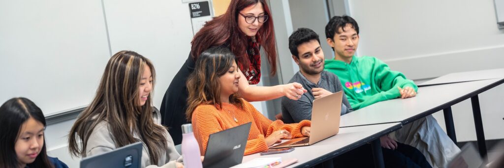 A group of students in an Arts One class